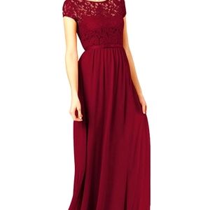 Cap Sleeve Elegant  Evening Dress